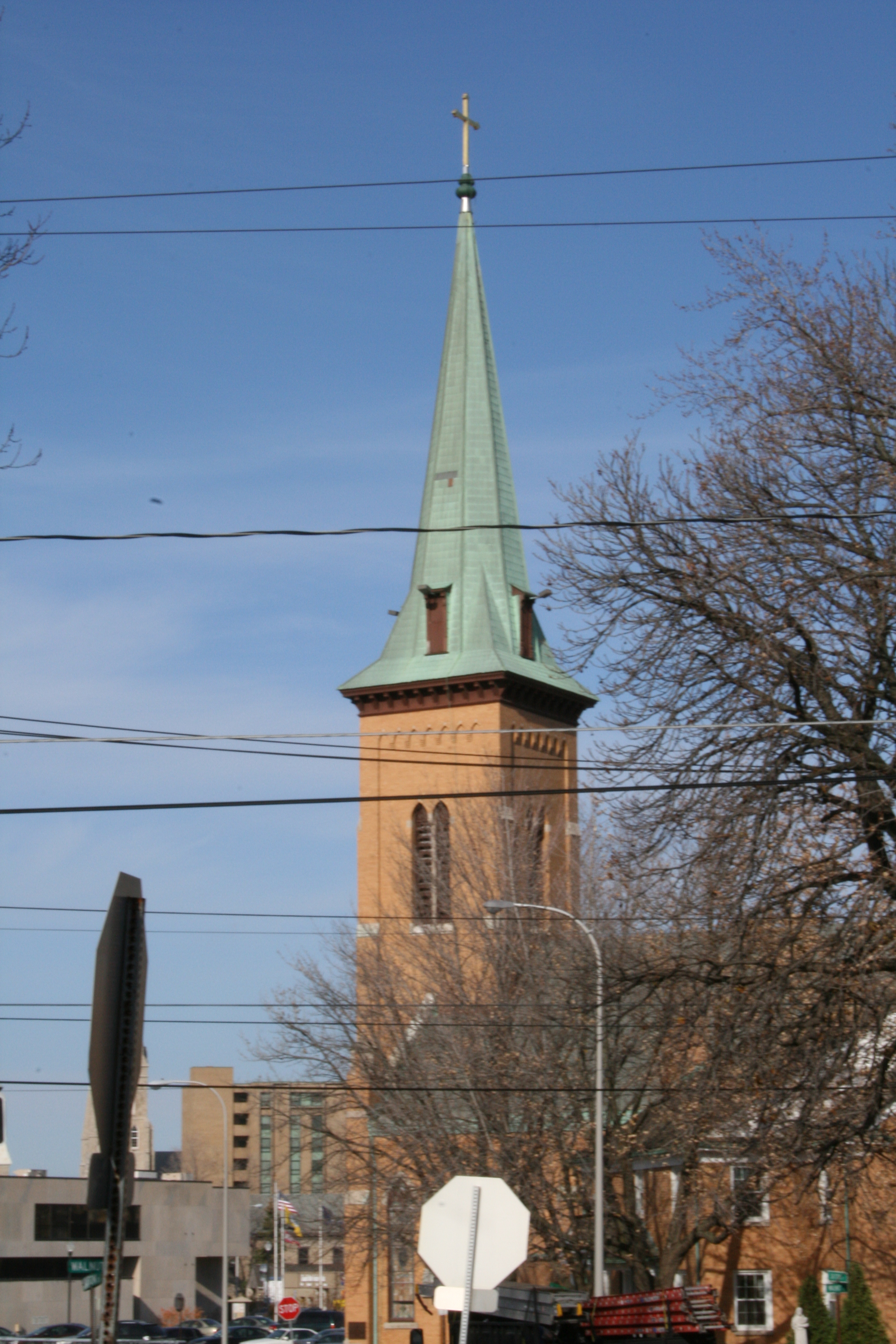 Erie Canal Locks and Downtown Lockport NY